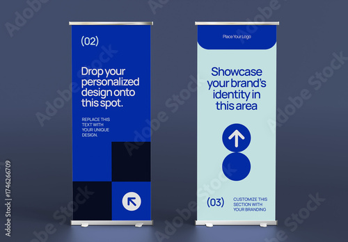 Vertical Roll Banner Mockup