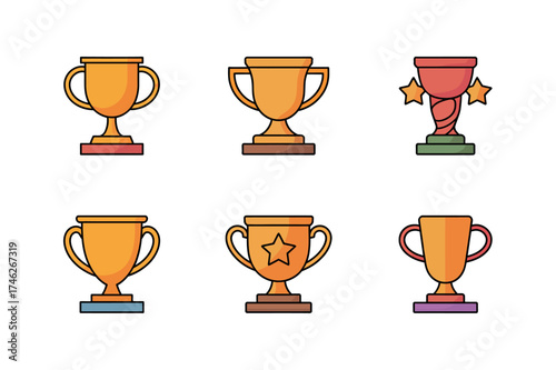 Achievement Trophy Outline Art