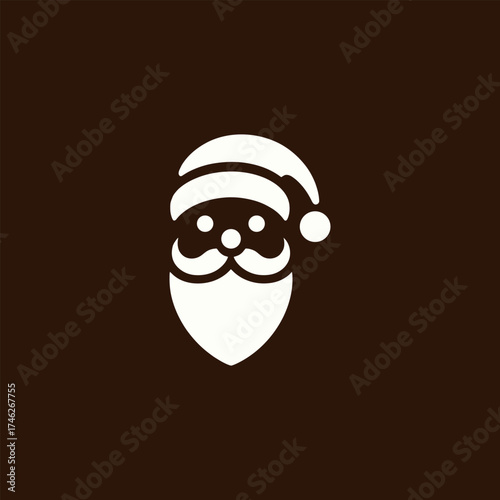 Minimalist Santa Claus Vector Illustration for Holiday Season
