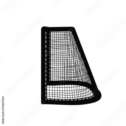 Vector art of, a handdrawn illustration of a soccer goal, perfect for sportsthemed designs and athletic event promotions