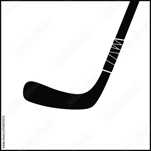 Vector art of hockey stick silhouette sport equipment for ice hockey game stick for training