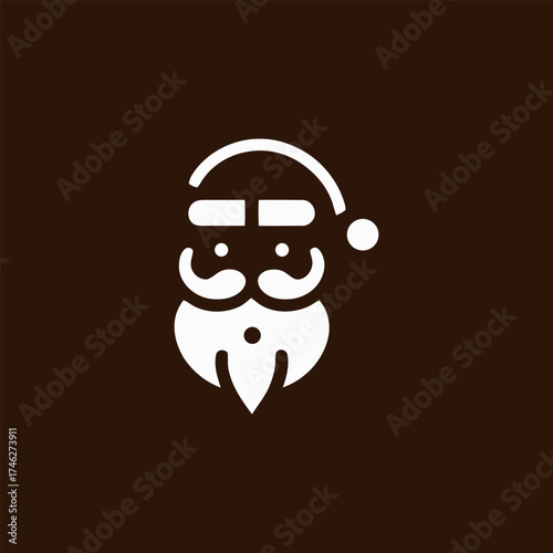 Minimalist Santa Claus Vector Illustration for Christmas
