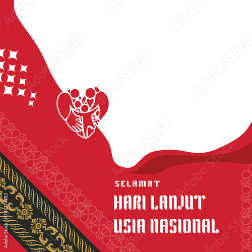 Twibbon graphic hari lanjut usia nasional indonesia template banner