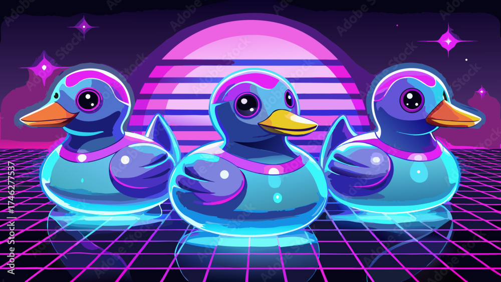 Obraz premium ducks in the night