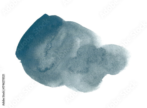 Gray watercolor stain. Watercolor background for logo or text.