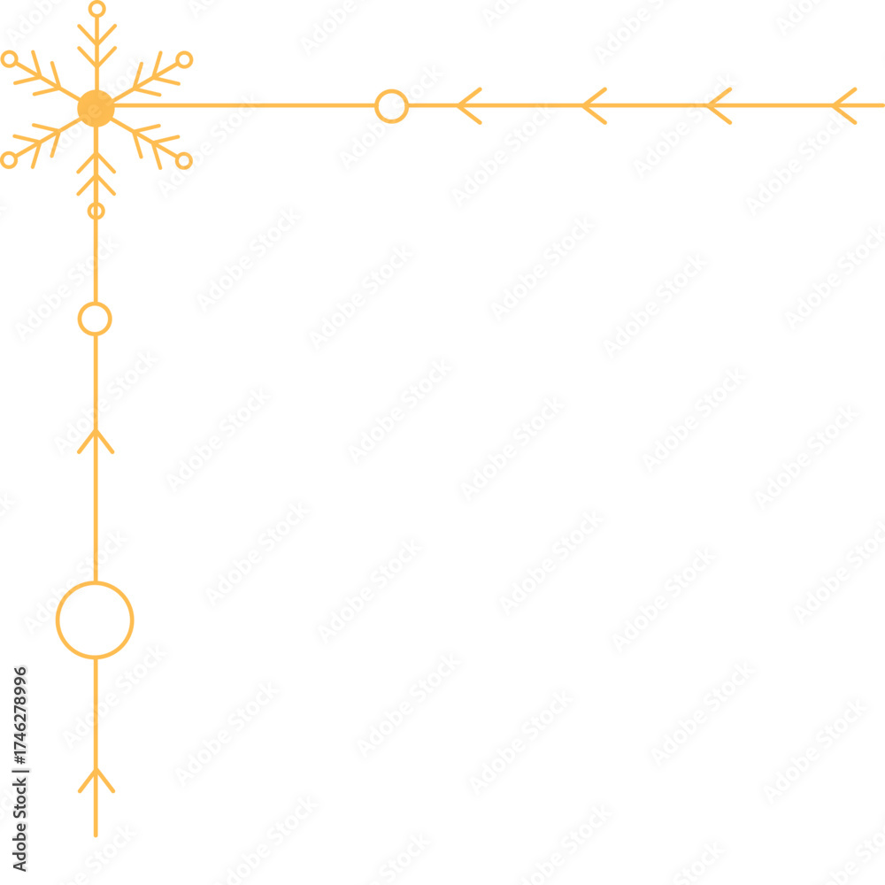 Obraz premium Christmas Snowflake Corner