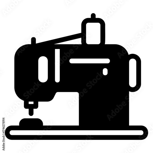 Modern sewing machine icon