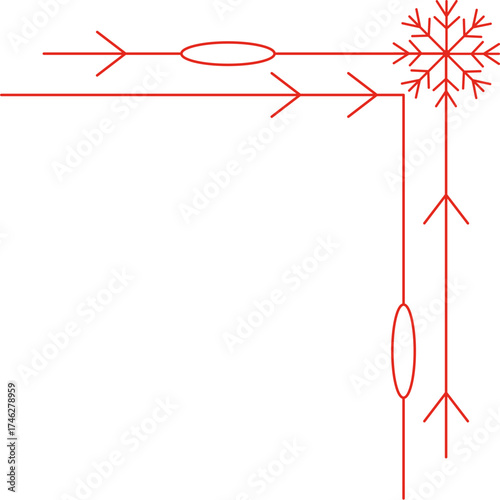 Christmas Snowflake Corner