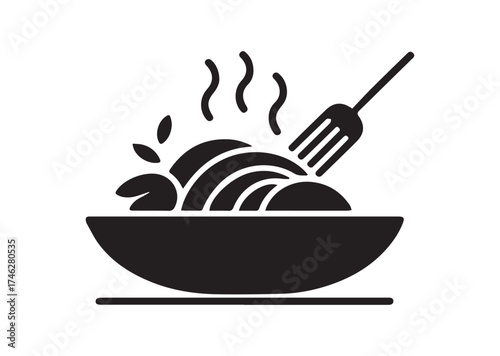 Dinner dish icon, Dinner dish solid vector