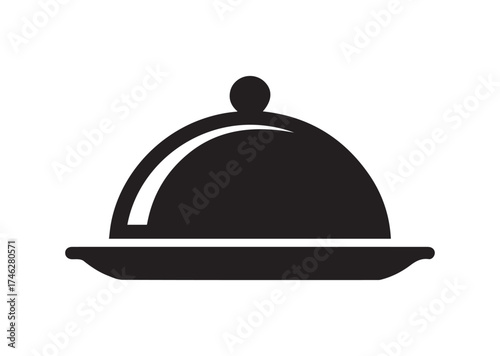 Dinner dish icon, Dinner dish solid vector