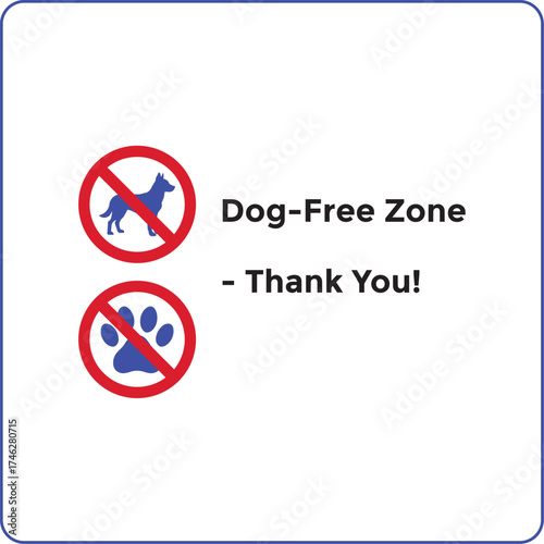 Free Download Dog-free zone thank you sign with prohibition symbols on transparent background - GFXLoad