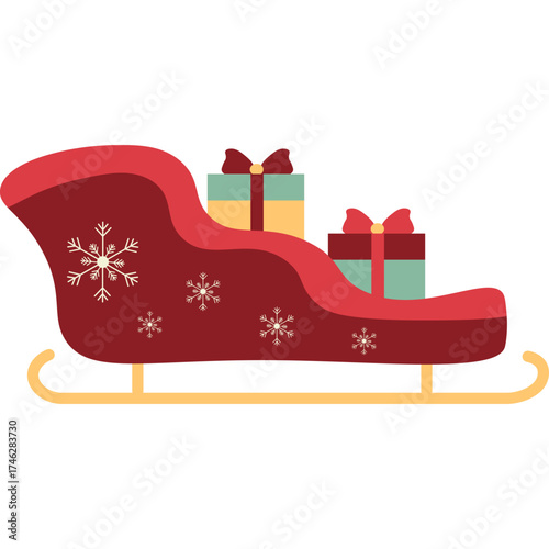 Christmas Sleigh Illustration