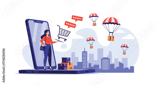 The rapid growth of online shopping and efficient delivery services worldwide.