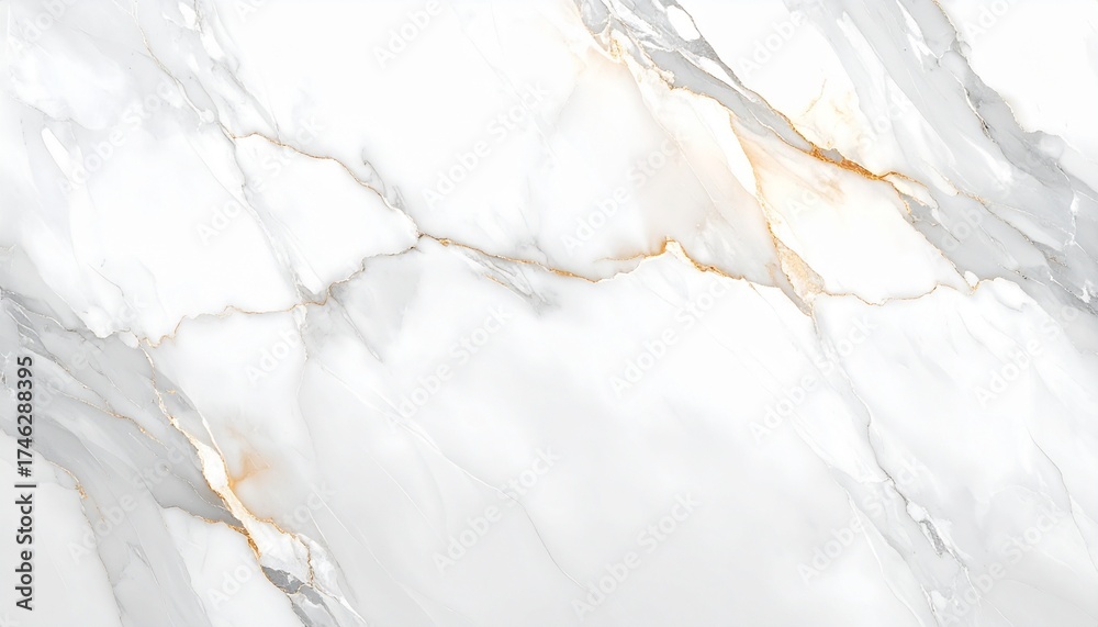 Obraz premium Abstract White Marble Texture with Golden Veins - Luxurious and Elegant Background