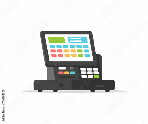 Cash Register flat illustration