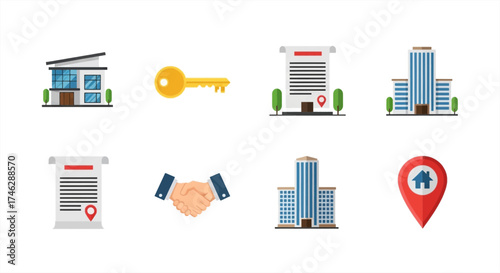 Secure your dream property with a handshake, contract, and key, representing successful real estate deals and business growth.