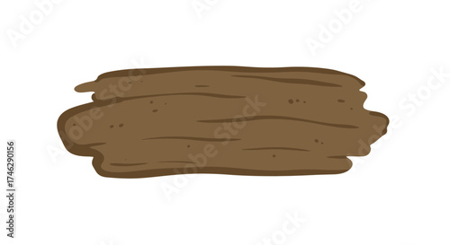 CartoonStyle Brown Soil Patch with Darker Brown Lines and Spots.
