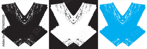 Abstract symmetrical inkblot shapes on black .Set of six abstract symmetrical white inkblot shapes on black background, resembling psychological Rorschach test or mirrored pattern art.
EPS10/AI.
