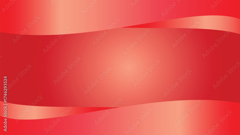 Obraz premium Abstract red gradient background with elegant wavy lines, creating a dynamic and modern backdrop. Perfect for festive events, business presentations, and stylish graphic design templates