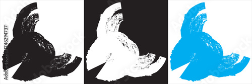 Abstract symmetrical inkblot shapes on black .Set of six abstract symmetrical white inkblot shapes on black background, resembling psychological Rorschach test or mirrored pattern art.
EPS10/AI.
