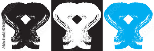 Abstract symmetrical inkblot shapes on black .Set of six abstract symmetrical white inkblot shapes on black background, resembling psychological Rorschach test or mirrored pattern art.
EPS10/AI.
