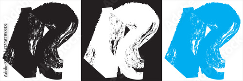 Abstract symmetrical inkblot shapes on black .Set of six abstract symmetrical white inkblot shapes on black background, resembling psychological Rorschach test or mirrored pattern art.
EPS10/AI.
