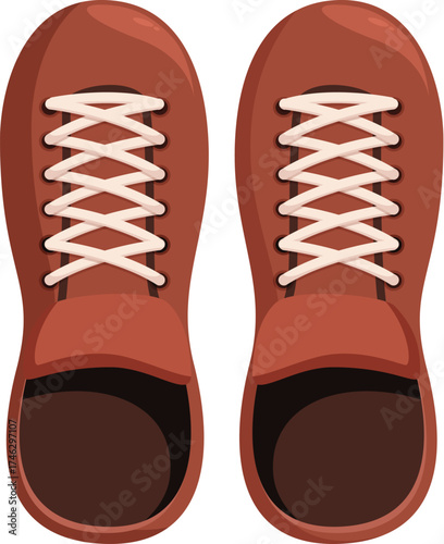 Comfortable hiking shoes with tied laces, perfect for outdoor adventures and exploring nature