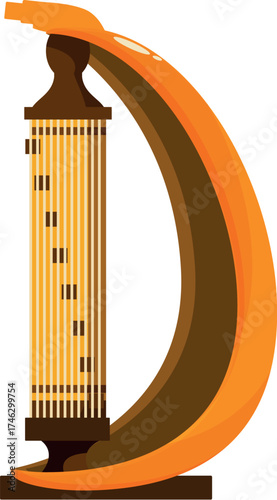 Saung gauk, a traditional burmese harp, representing the rich musical heritage of myanmar