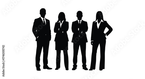 Business professionals standing together business people