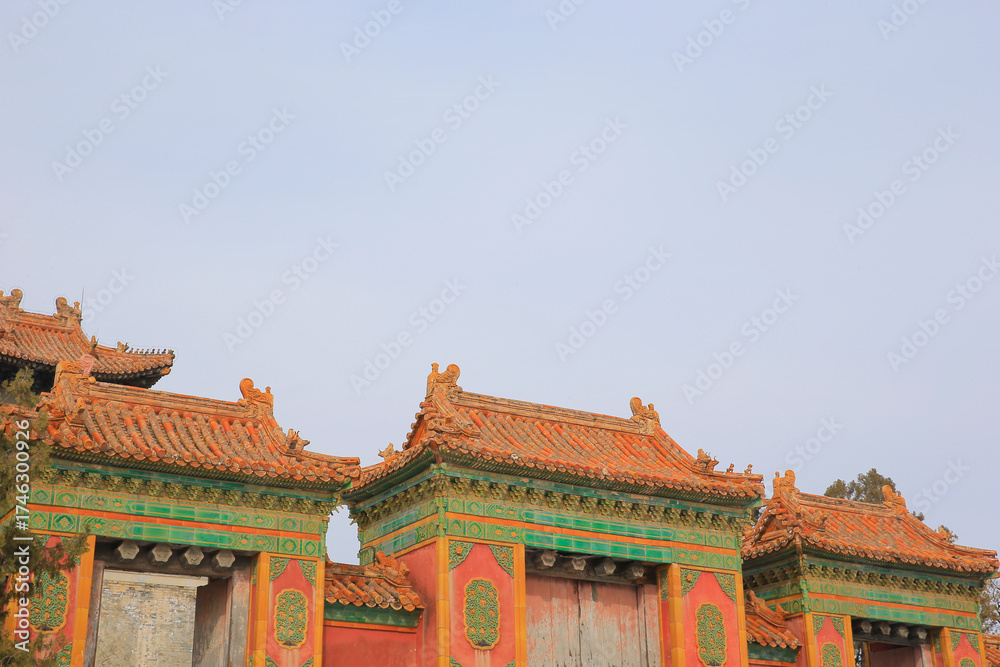 Naklejka premium Chinese traditional style of architecture
