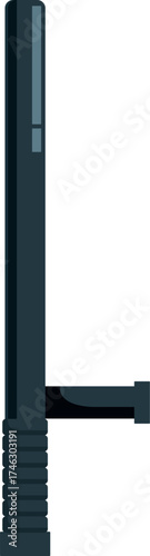 Police baton representing security, law enforcement, and protection
