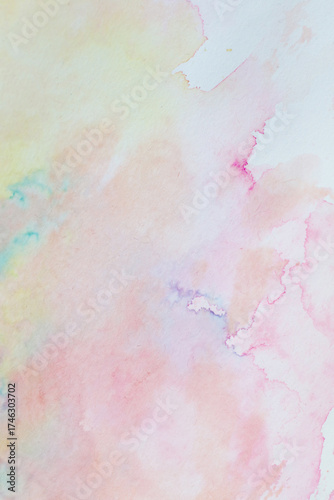 colourful pastel abstract aquarelle blurred background with free space