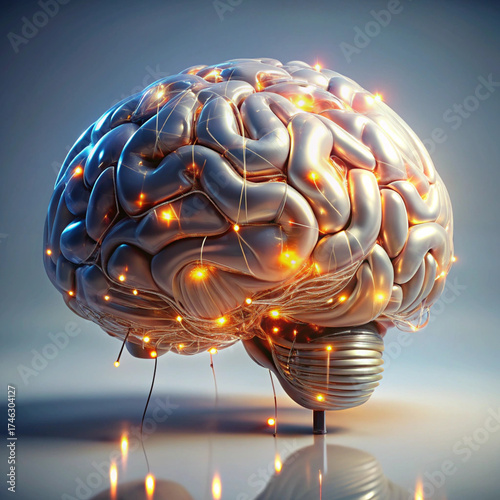 Artificial Intelligence Brain Logo – 8K Ultra Realistic Futuristic Neural Network Symbol