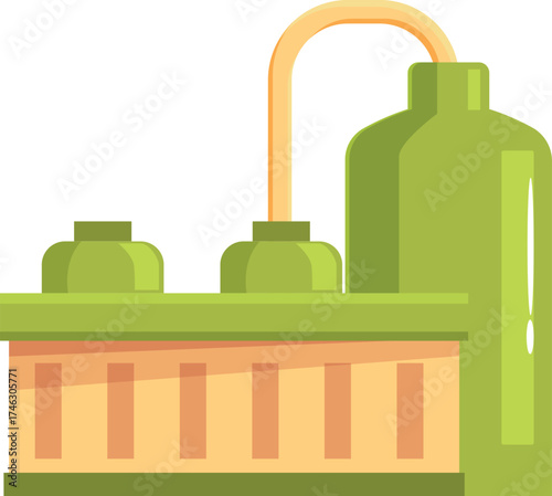 Refinery processing fossil fuels into petroleum products, contributing to energy production and industrial activities