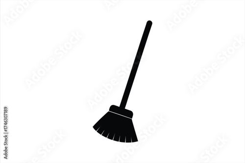 black cleaning tool on white background