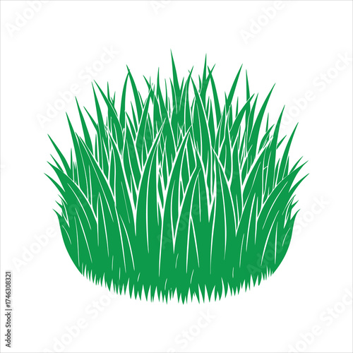 Short and wide grass tuft for ground filler