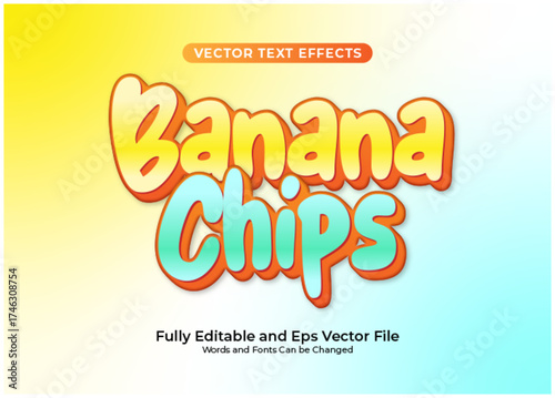 Banana chips text effect