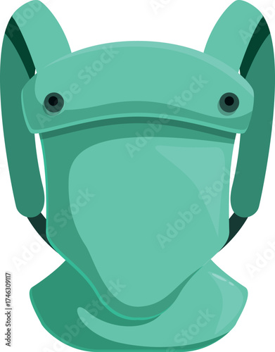 Empty baby sling carrier isolated on white background, ensuring infant safety and comfort while preventing falls