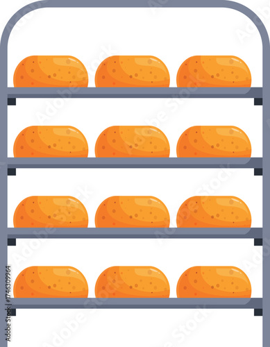 Golden brown loaves of bread cooling on a metal rack, ready to be enjoyed