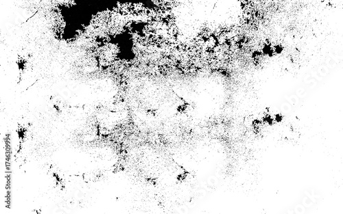 Abstract monochrome background. Black and white distressed grunge overlay texture. Abstract pattern of monochrome dirty creative design. Vector illustration