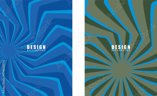 Collection of vintage retro banner backgrounds. Colorful grunge wave wallpaper. Vector illustration. Rotate party background pattern.