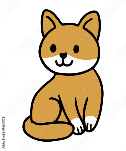 animal set cute cat sticker