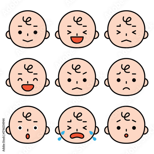 いろんな表情の赤ちゃん