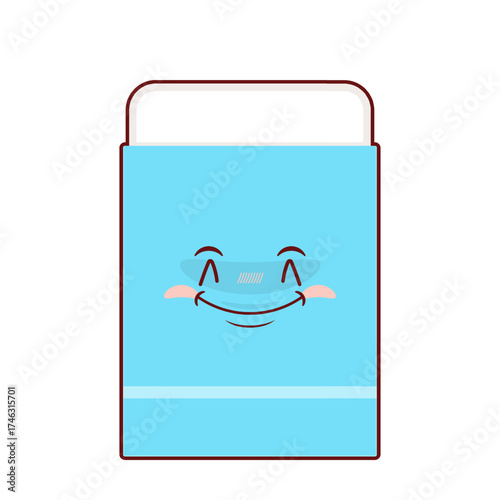 eraser smile face cartoon cute