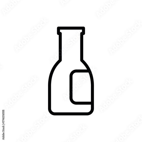 Glass bottle outline icon vector illustration design.