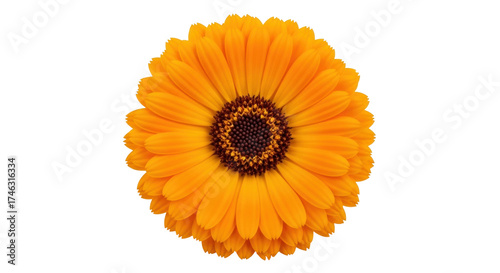 Tableau sur toile Isolated Orange Calendula Bloom Beauty - Vibrant Blossom, Floral Element, Medici