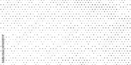 Black random dots on white background. Polka dot seamless pattern background. Vintage texture.