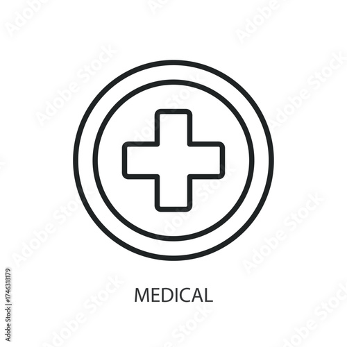 Medical thin line vector icons.