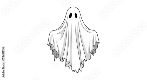 Spooky Ghost Illustration.