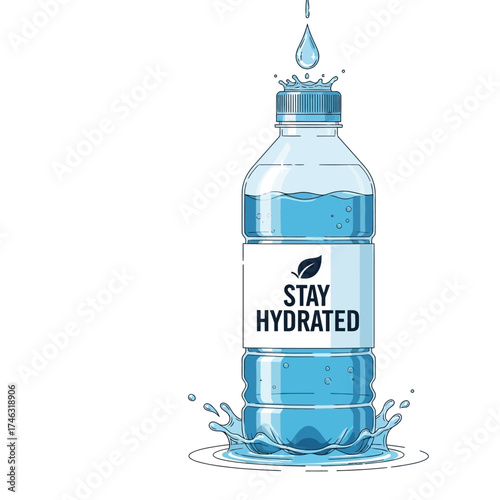 Stay Hydrated Water Bottle with Splashing Water.